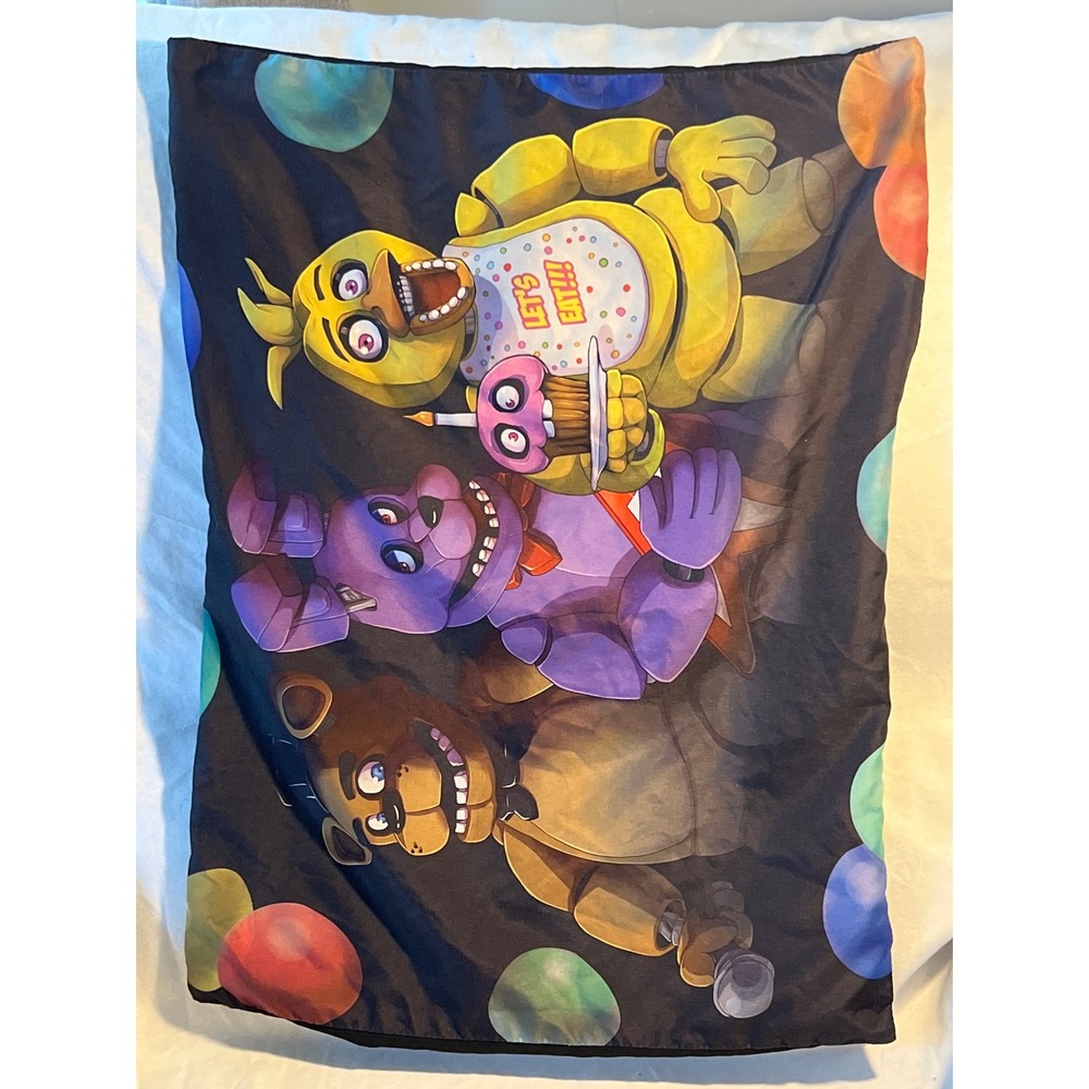 Five Nights at‎ Freddys Pillowcase FNAF Freddy Bonnie Chica Black Standard Size